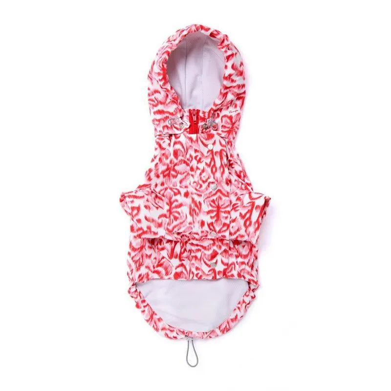 Capa De Chuva Ombra D Ikat Pet - Vermelho - 1gg