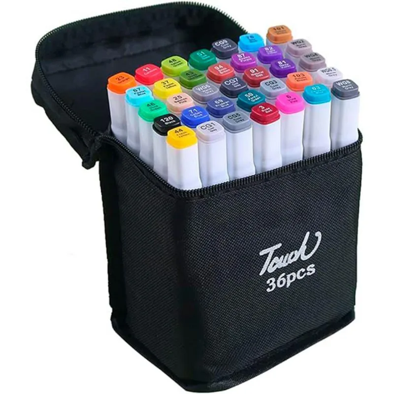 Kit Caneta Marcador Para Colorir Professional 36 Unidades