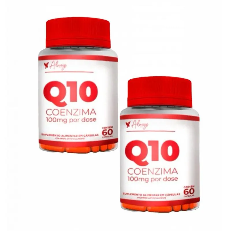 2x Coenzima Q10 100mg + Vitamina e- 60 cápsulas- Always Fit