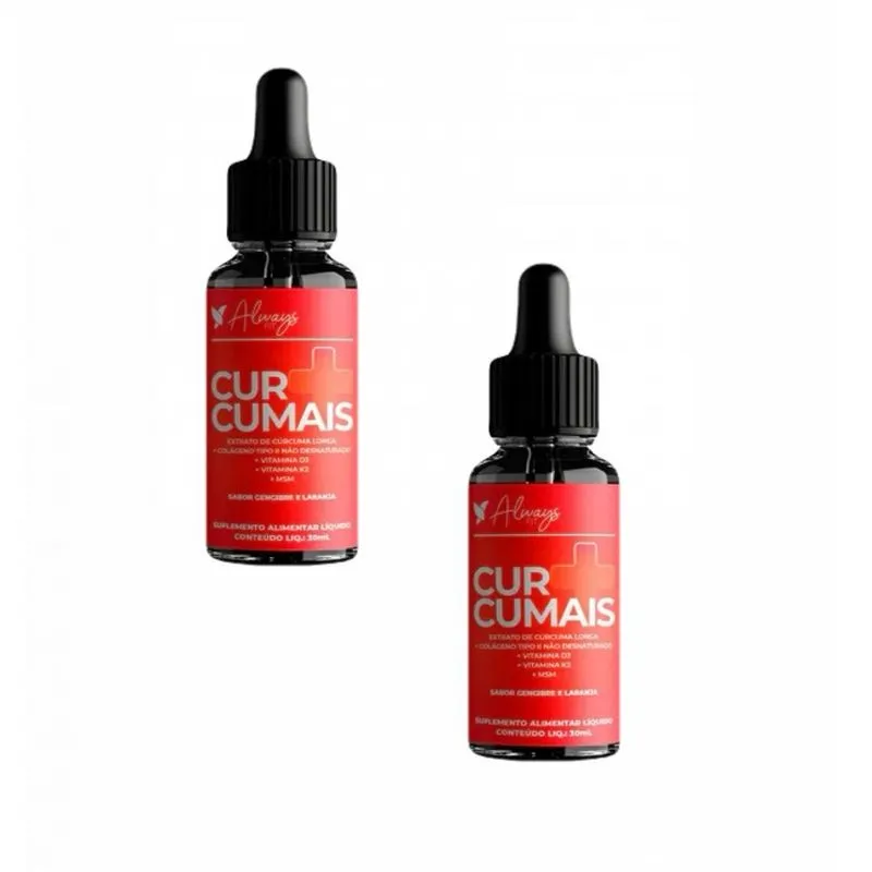 2x Curcumais- D3- K2- msm- Colágeno- Condroitina- Always Fit