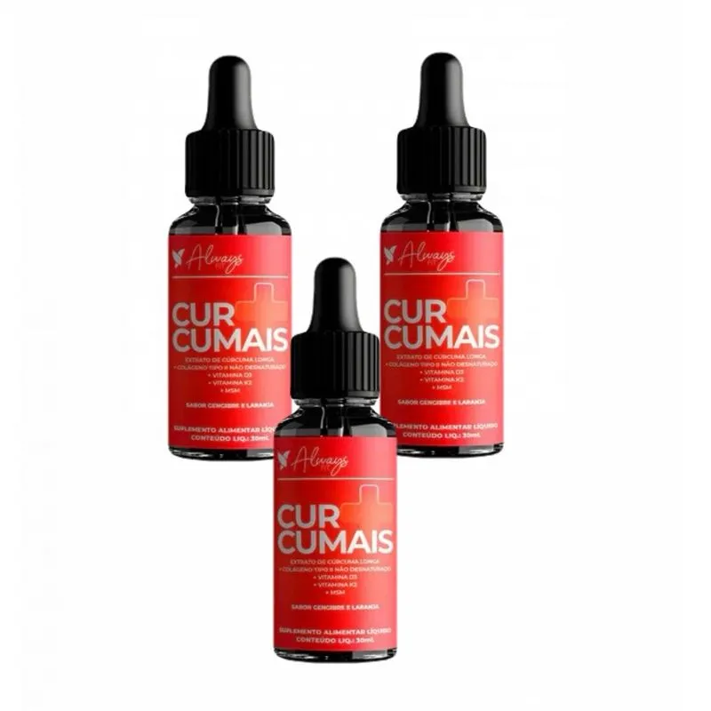 3x Curcumais- D3- K2- msm- Colágeno- Condroitina- Always Fit