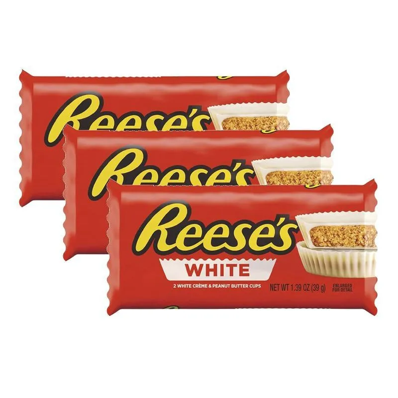 3 Tortinha De Chocolate Branco Creme Amendoim Reeses 39g