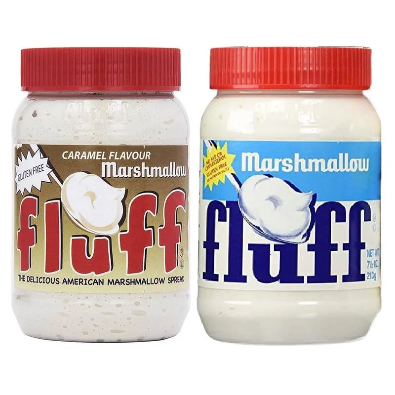 2 Marshmallow Pasta Caramelo + Tradicional Fluff Colher 213g