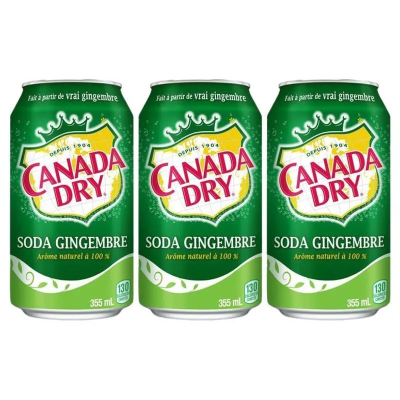 Refrigerante Canada Dry Ginger Ale Caixa Com 3 Latas 355ml
