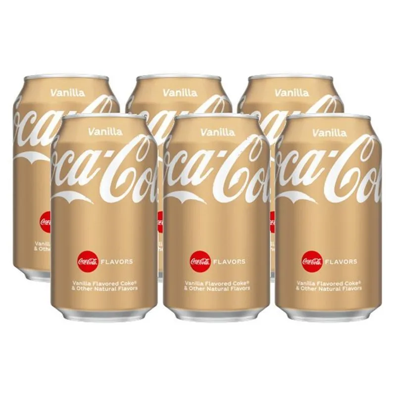 Refrigerante Coca Cola Baunilha Vanilla Caixa 6 Latas 355ml