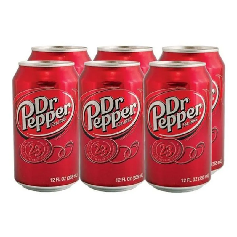 Refrigerante Dr Pepper Cola Caixa Com 6 Latas 355ml