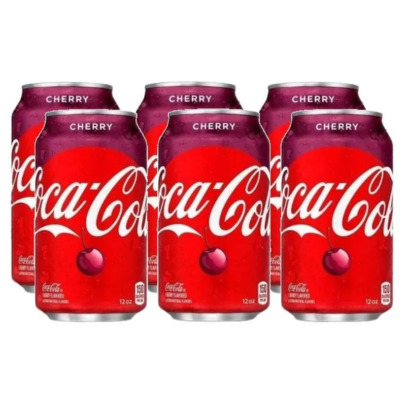 Refrigerante Coca Cola Cherry Cereja Caixa 6 Latas 355ml
