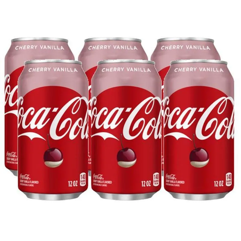 Refrigerante Coca Cola Cherry Vanilla Caixa 6 Latas 355ml