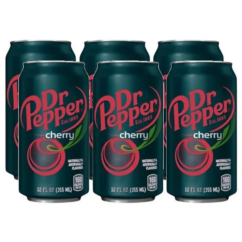 Refrigerante Dr Pepper Cherry Caixa Com 6 Latas 355ml