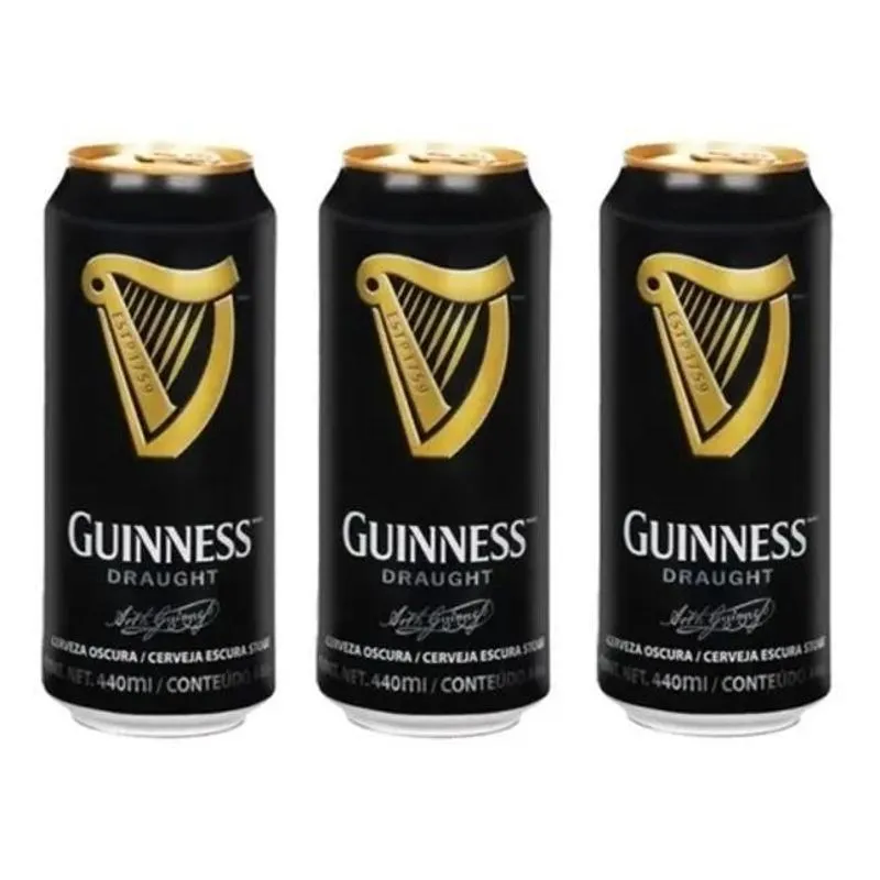 Kit 3 Cerveja Guinness Draught 440ml