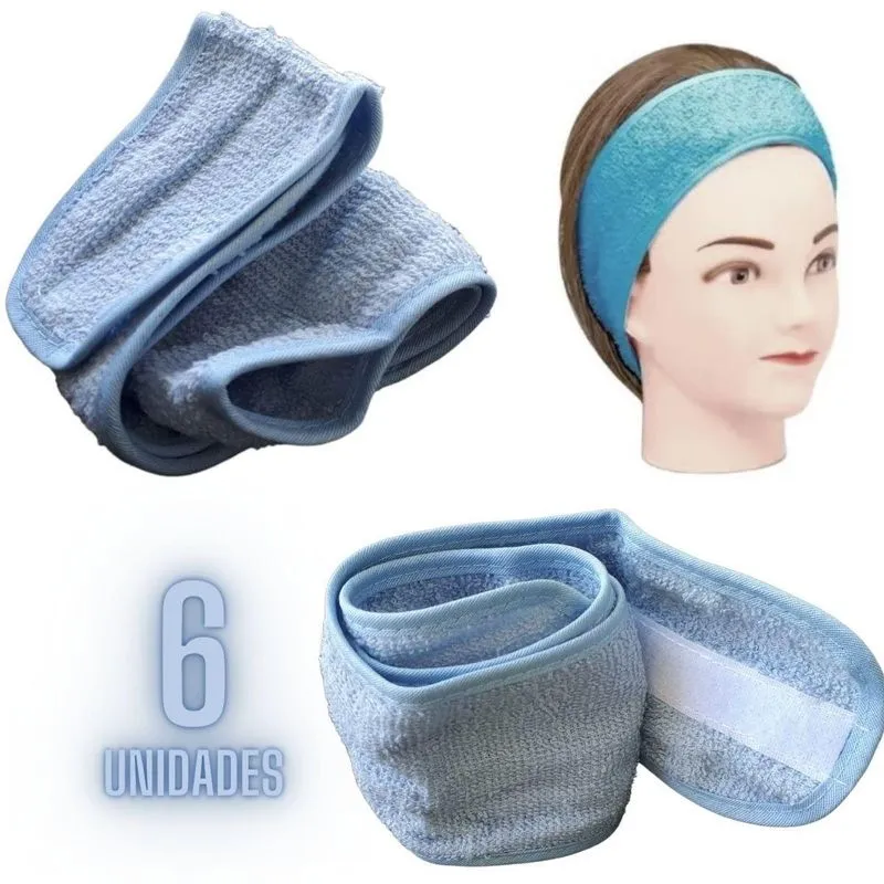 Faixa Atoalhada Para Cabelo Ajustável Skin Care Santa Clara