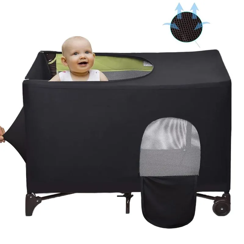 Capa De Tenda De Berço Lyffxyh Blackout Elástica Para Pack N Play