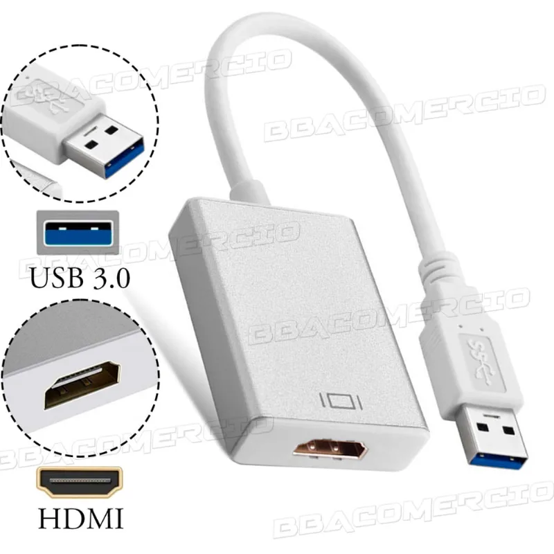 Adaptador Usb Para Hdmi Conversor 3.0 Para Tv Pc Notbook