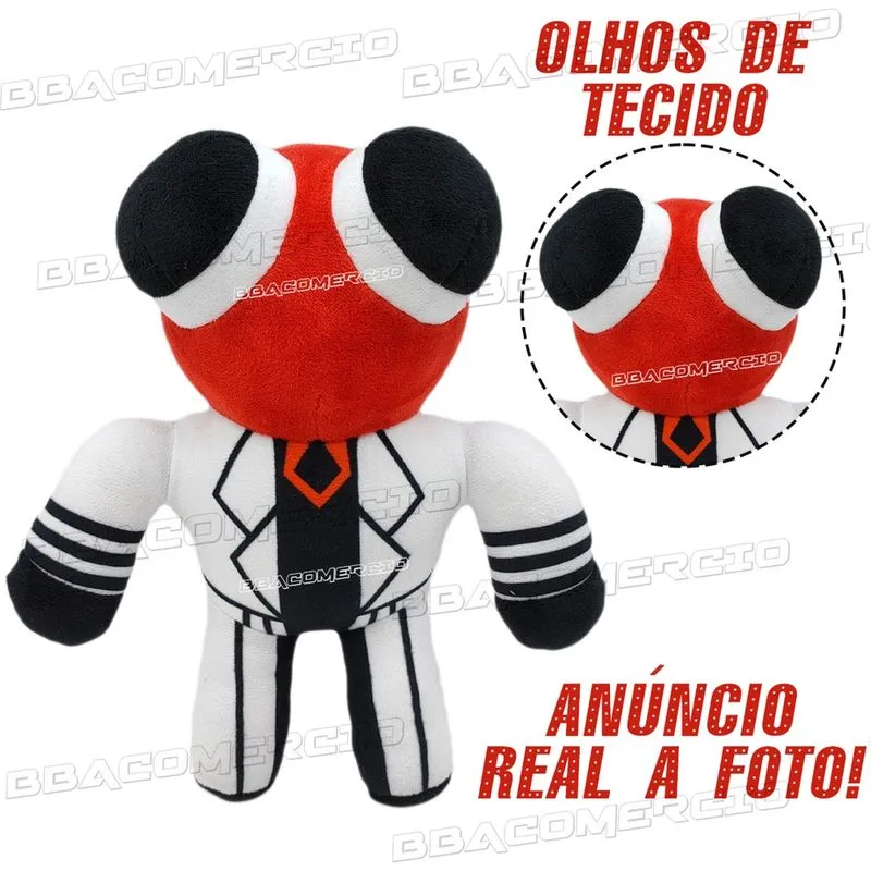 Pelúcia Rainbow Friends Roblox Monstro Vermelho Red 25cm