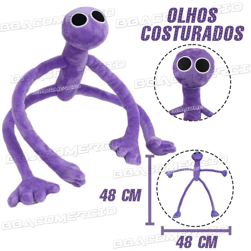 Pelúcia Rainbow Friends Roblox Boneco Monstro Roxo Purple