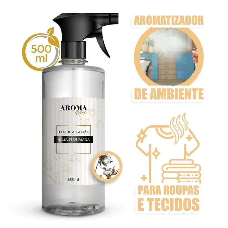 Água Perfumada Flor De Algodão Aromatizador Roupas 500ml