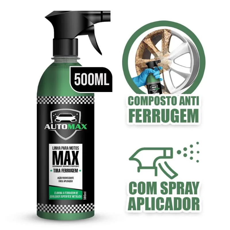 Tira Ferrugem Removedor Ferrugem Motos Carros Automax 500ml