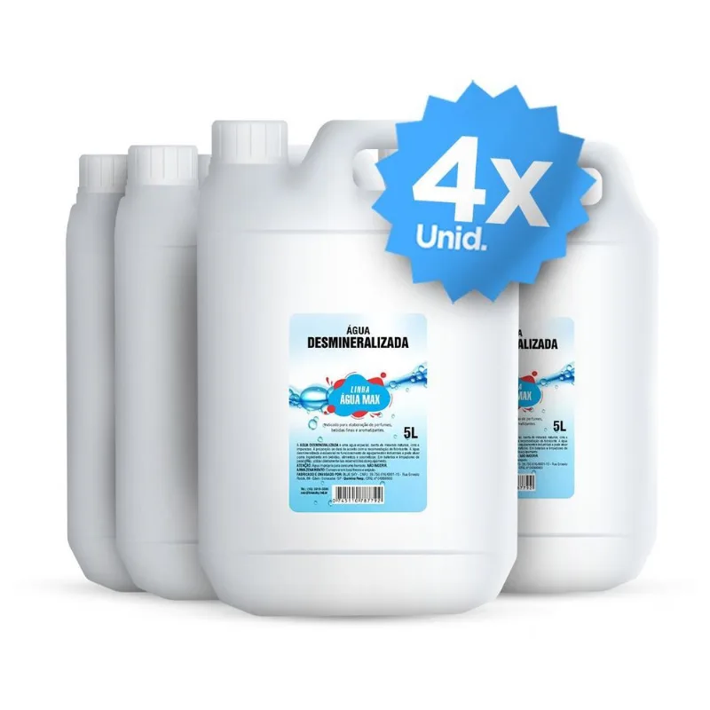 Kit 4x Água Desmineralizada 5 Litros