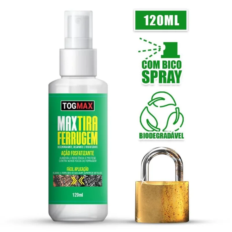 Removedor De Ferrugem Oxidação, Corrosão 120ml 3 Em 1 Togmax