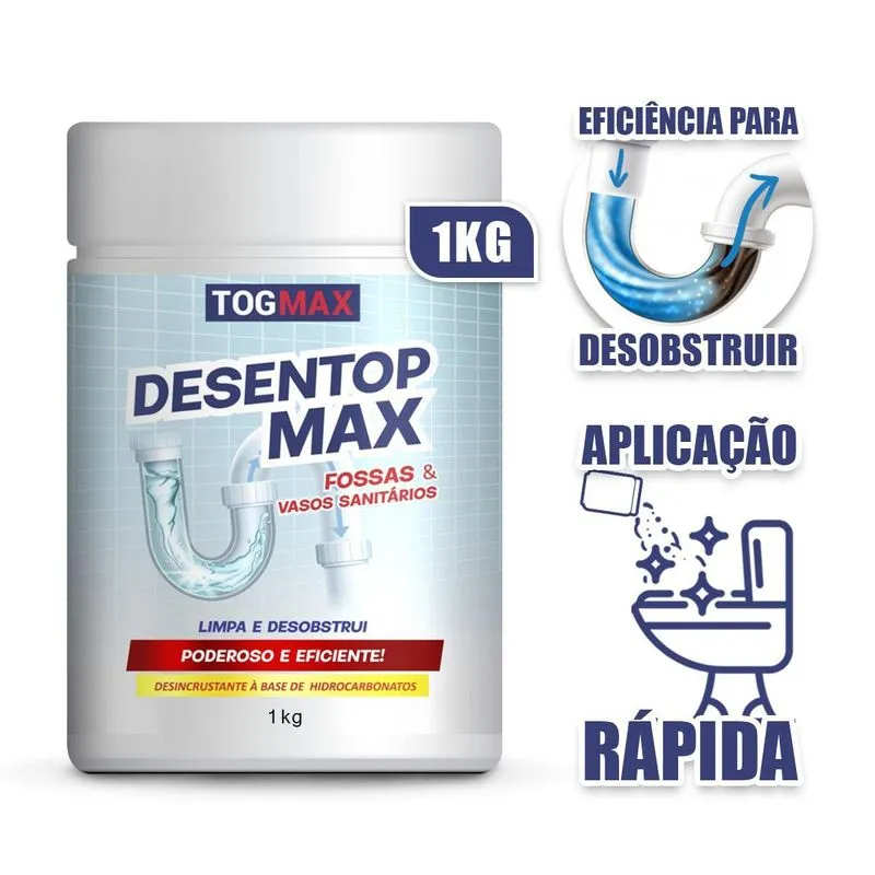 Desentupidor Pó Biologico Desentop Fossa Caixa Gordura 1kg