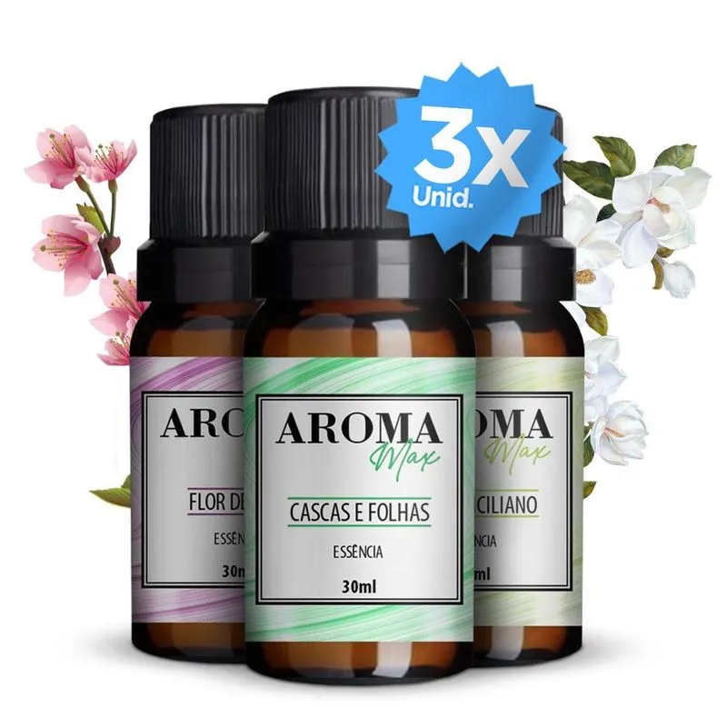 Kit 3x Essência Cravo E Canela Difusor Aromatizador 30ml