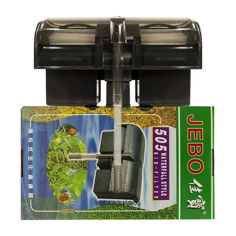 Filtro Hang On Duplo Jebo 505 Bomba 750lh Aquário Até 150l