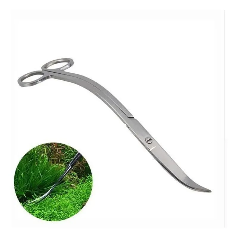 Tesoura Ondulada Inox Para Poda De Plantas Aquários
