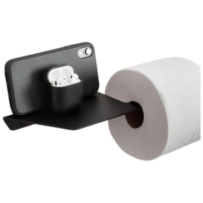 Suporte De Banheiro Porta Papel Higiênico Parede Com Apoio