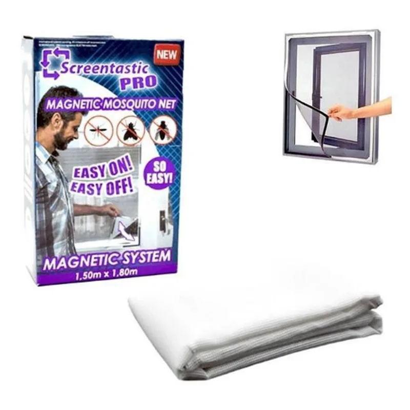 Kit 2 Super Tela Micro Rede Mosquiteira Magnética Janela