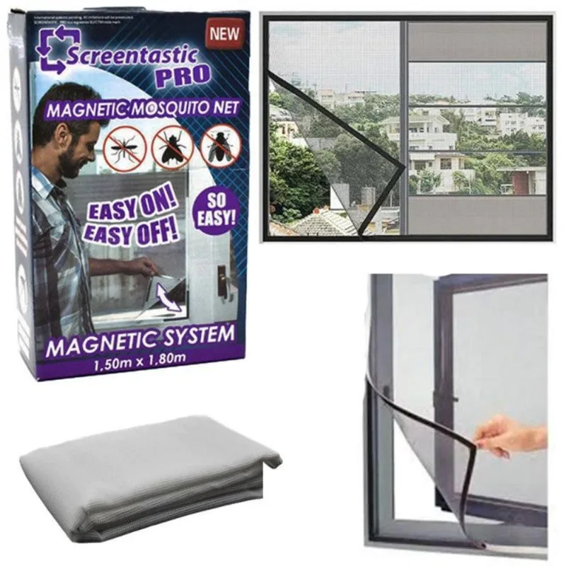 Super Tela Micro Rede Mosquiteiro Janela Inseto + Fita150X180