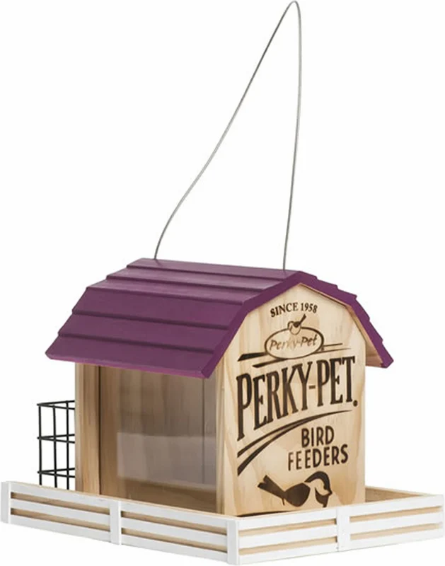 Perky-Pet Star Barn Wood Chalet Red