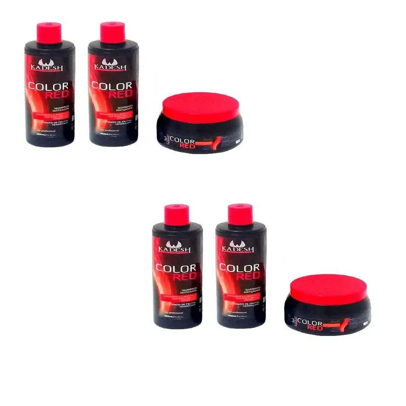 2 Kit Matizador Color Red Kadesh 500ml