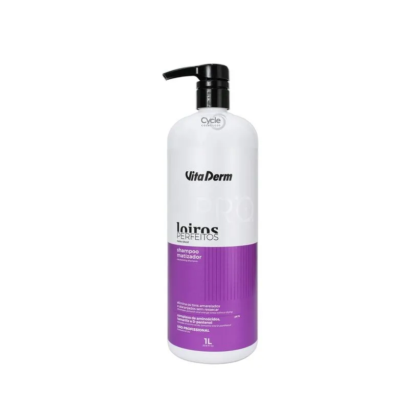 Shampoo Matizador 1l - Loiros Perfeitos Vita Derm