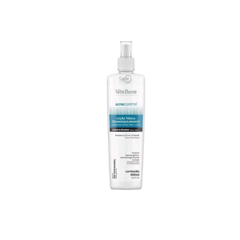 Loção Tônica Dermoequilibrante 400ml Acne Control Vita Derm