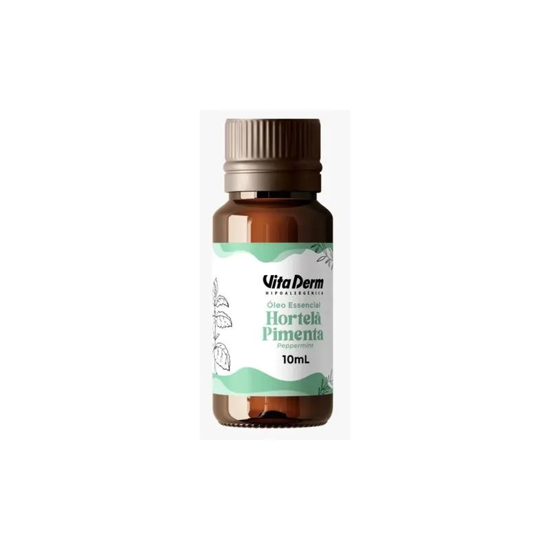 Óleo Essencial Hortelã Pimenta 10ml Vita Derm 100% Puro
