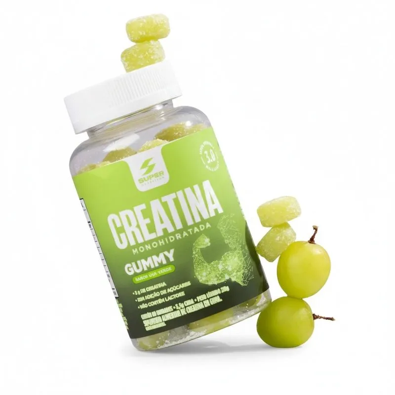 Suplemento Creatina Gummy Quali Sabor Uva Verde 60 gomas CREATINA GUMMY UVA VERDE 60 GOMAS