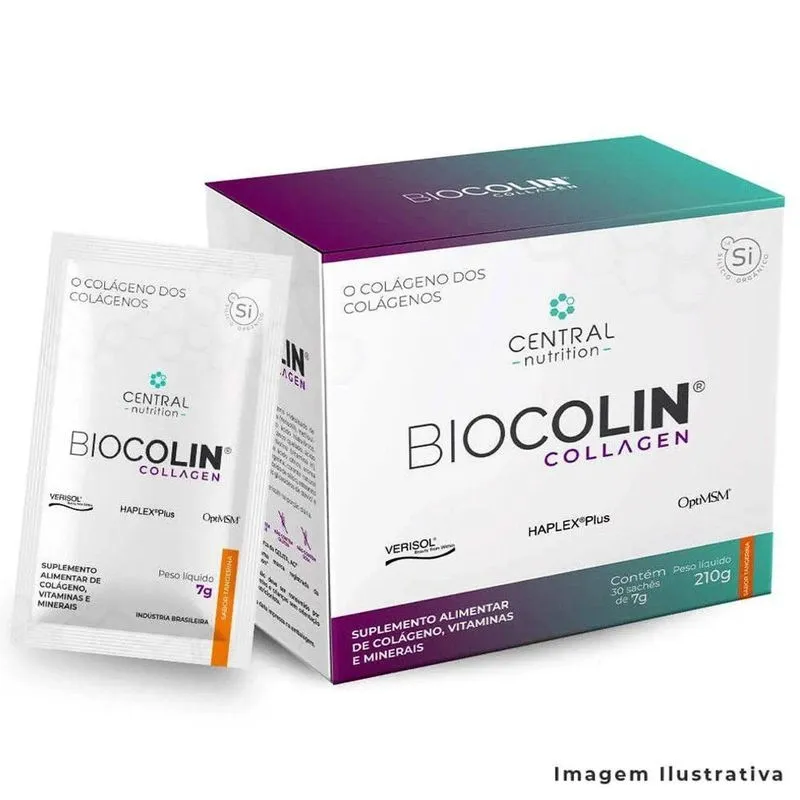 Biocolin Collagen (30 Sachês De 7g) Central - Tangerina