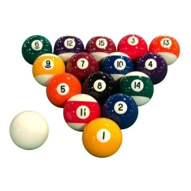 Jogo Bilhar Sinuca Bolas Numeradas Faixadas Completo 52mm
