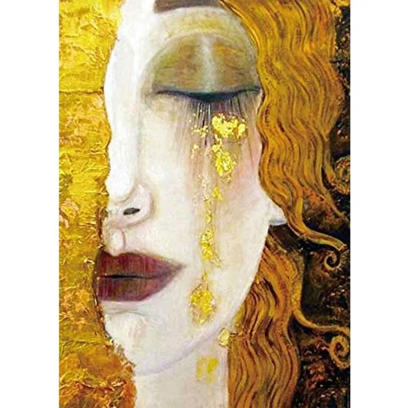 Doubletop Gustav Klimt Golden Tears 1000 Peças de papelão adulto Jigsaw Puzzle Fun Game Art Wall Photo Frame Pendant Parent-Child Activities Kids Lovers Christmas Easter Gifts