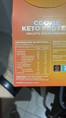 COOKIE KETO PROTEIN GALLETA CACAO NARANJA