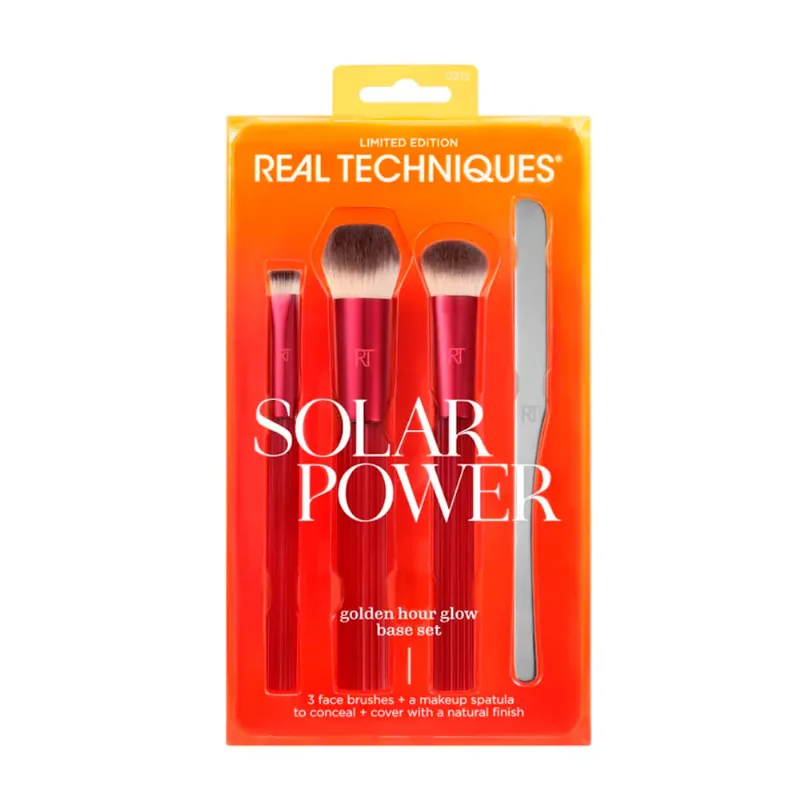 Kit Pinceis Real Techniques Solar Power Golden Hour Glow B Set Rosa