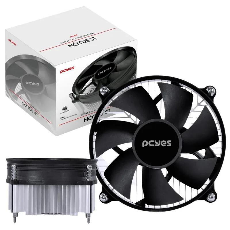 Cooler Nótus St Para Processador Gamer Intel Core 95mm Compatível com Lga 1200/1150/1151/1155/1156 Tdp 65W