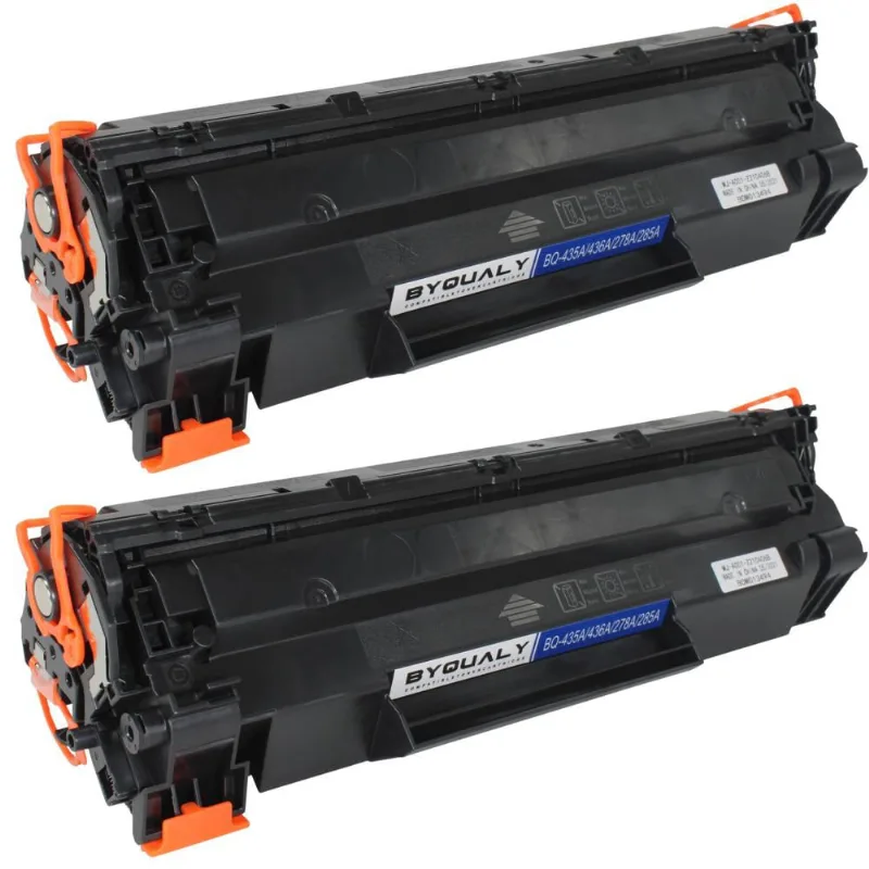 Kit 02 Unid Toner Alto Rendimento Compatível Com Impressoras hp Laser Jet Pro M1536dnf P1606dn M1522nf M1522nf Média 2000 Páginas