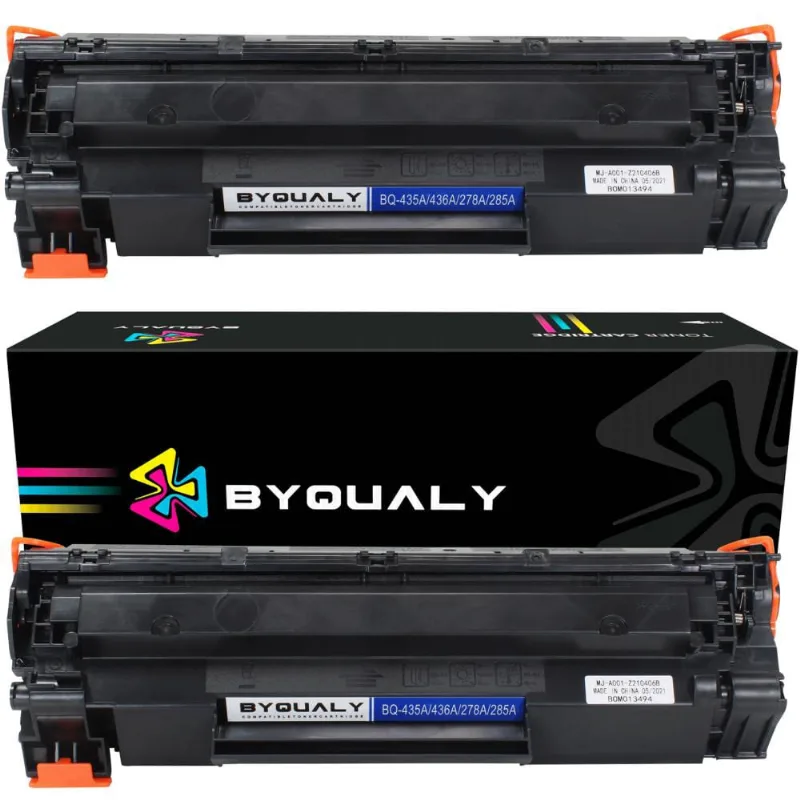Kit 02 Unid Toner Alto Rendimento Compatível Com Impressoras hp 435A/436A/285A/278A P1006/M1120/M1212/M1132/P1102W Média de 2000 Páginas
