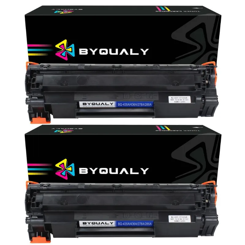 Kit 02 Unid Toner Com Impressão de 2.000 Páginas Alto Rendimento Compatível Impressora hp Laser Jet Pro 435A/436A/285A/278A universal