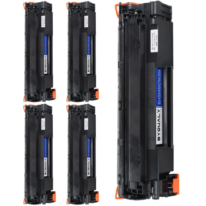 Kit 5 Unid Toner Byqualy Compatível Com Impressora hp Laser Jet Pro CF283A M125/M127FN/M201/M125nw/M127sp Impressão Preta Até 1.500 Páginas