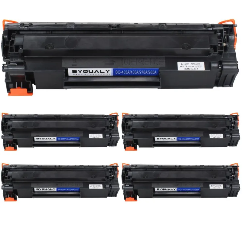 Kit 5 Unid Toner Com Impressão de 1.500 Páginas Byqualy Alto Rendimento Compatível Impressora hp Laser Jet Pro CF283A M125/M127FN/M201/M125nw