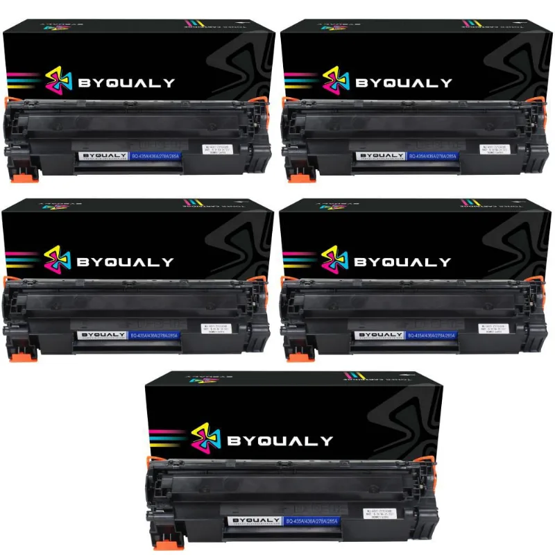 Kit 5 Unid Toner Alto Rendimento Até 1500 Páginas Compatível Com Impressoras hp Laser Jet Pro CF283A M127sp M127sf M125 M127FN M201 M125nw