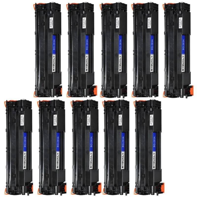 Kit 10 Unid Toner Alto Rendimento Até 1500 Páginas Compatível Com Impressoras hp Laser Jet Pro CF283A M127sp M127sf M125 M127FN M201 M125nw