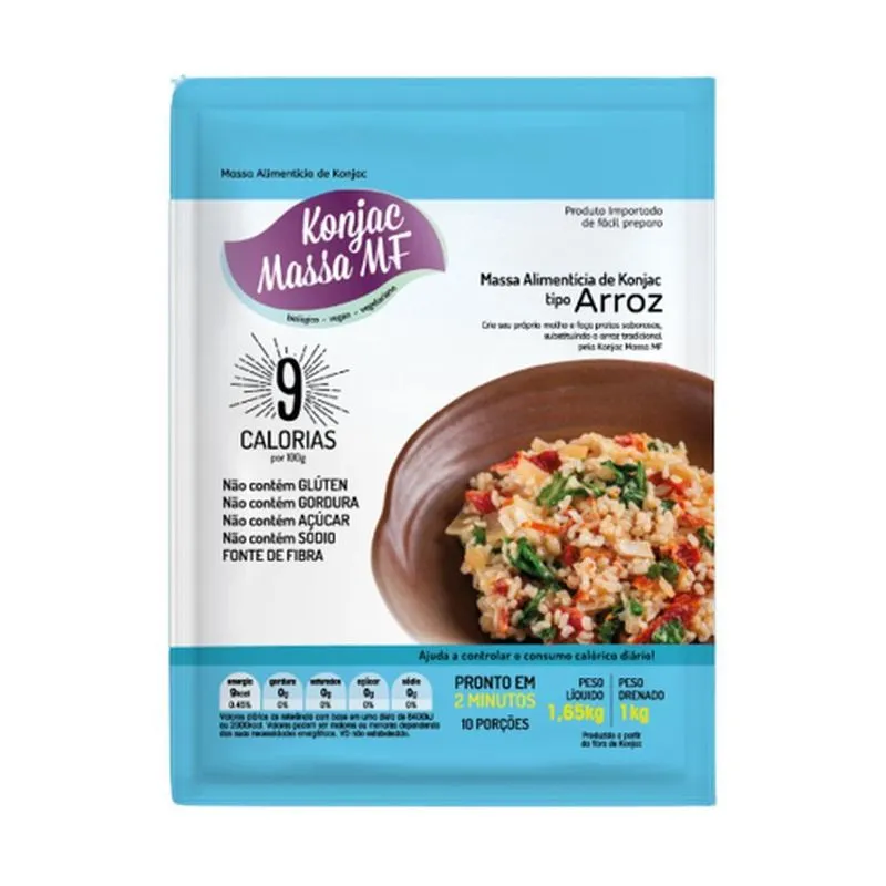Macarrão Tipo Arroz Zero Carboidrato Konjac Massa Mf 1kg